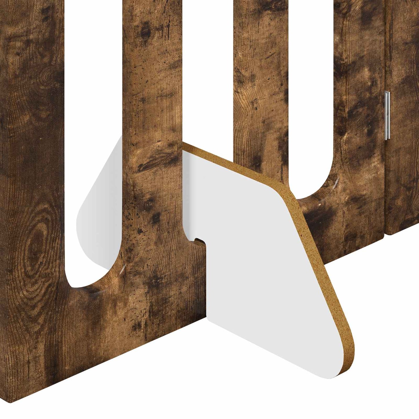 Folding Pet Fence 2 pcs Smoked Oak 100.5 x 38 x 70 cm