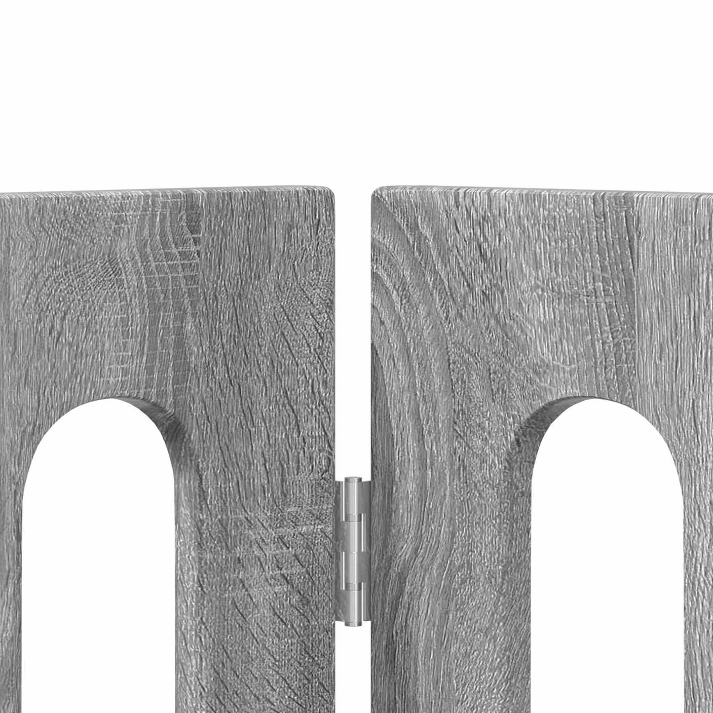 Folding Pet Fence 2 pcs Grey Sonoma 100.5 x 38 x 70 cm
