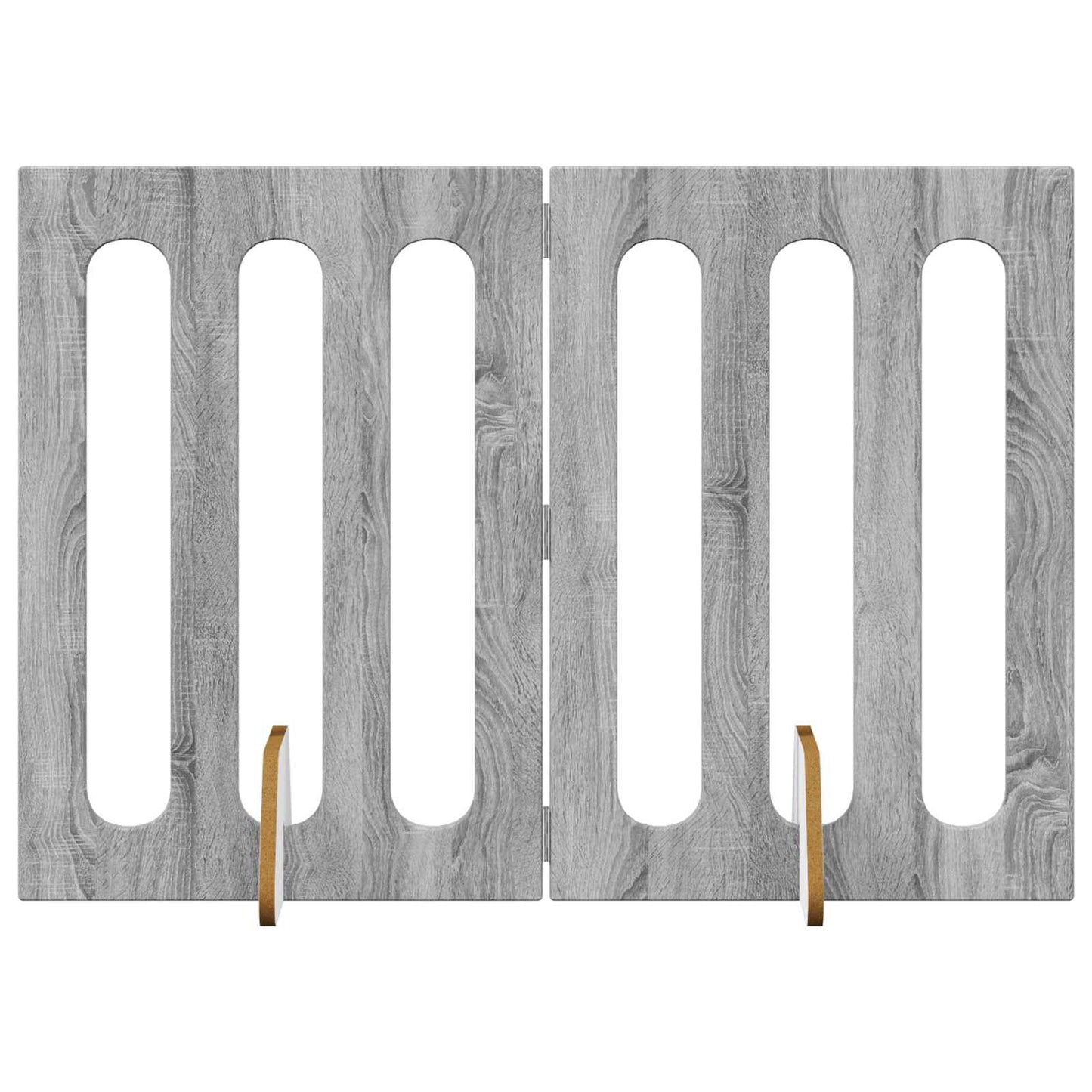 Folding Pet Fence 2 pcs Grey Sonoma 100.5 x 38 x 70 cm
