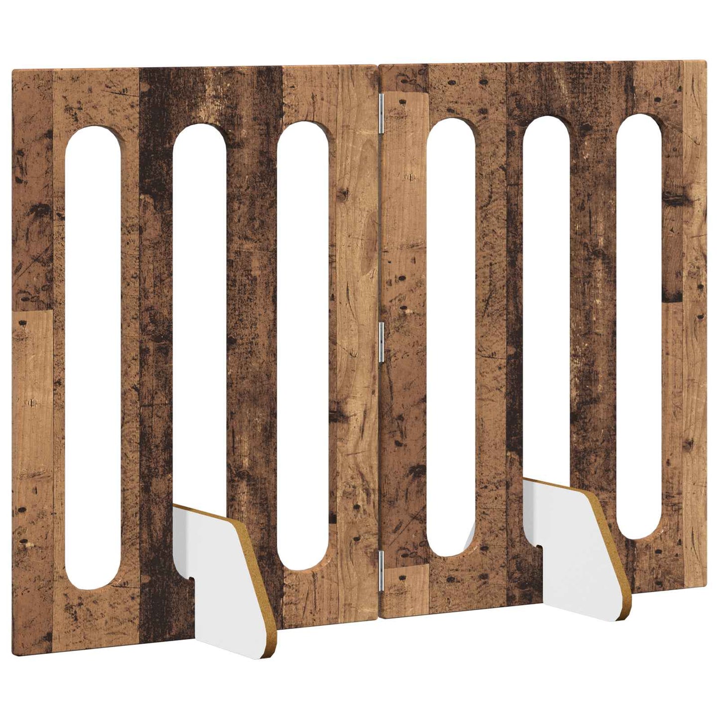 Folding Pet Fence 2 pcs Oak Wood 100.5 x 38 x 70 cm