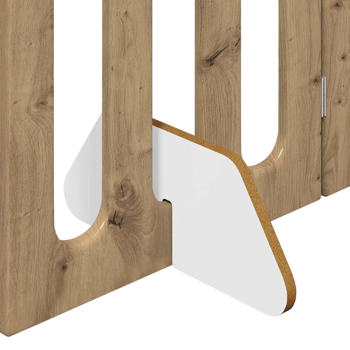 Folding Pet Fence 4 pcs Artisan Oak 201 x 38 x 70 cm