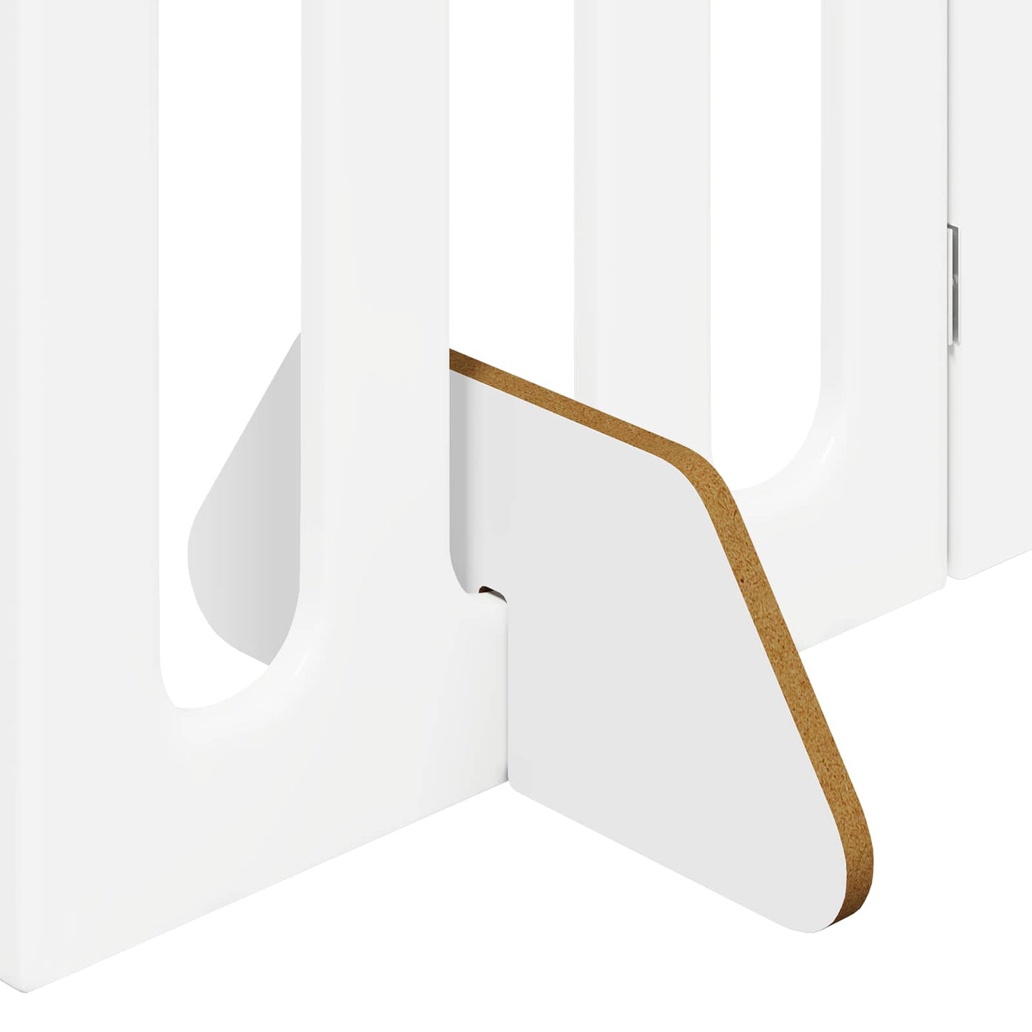 Folding Pet Fence 4 pcs White 201 x 38 x 90 cm Engineered Wood