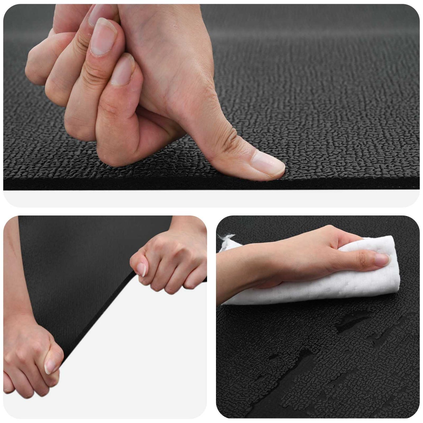 Sport Protection Mat Black 180 x 75 x 0.6 cm High-density PVC