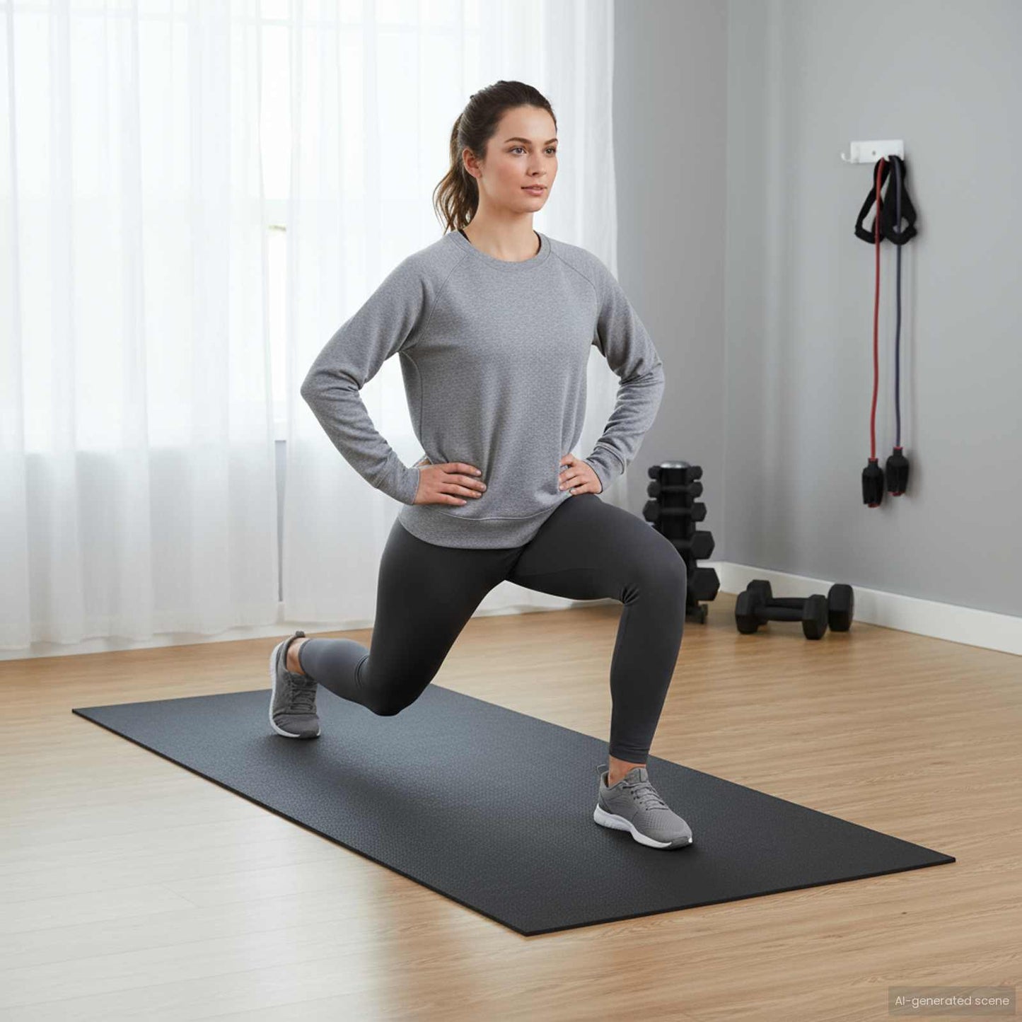 Sport Protection Mat Black 200 x 90 x 0.6 cm High-density PVC