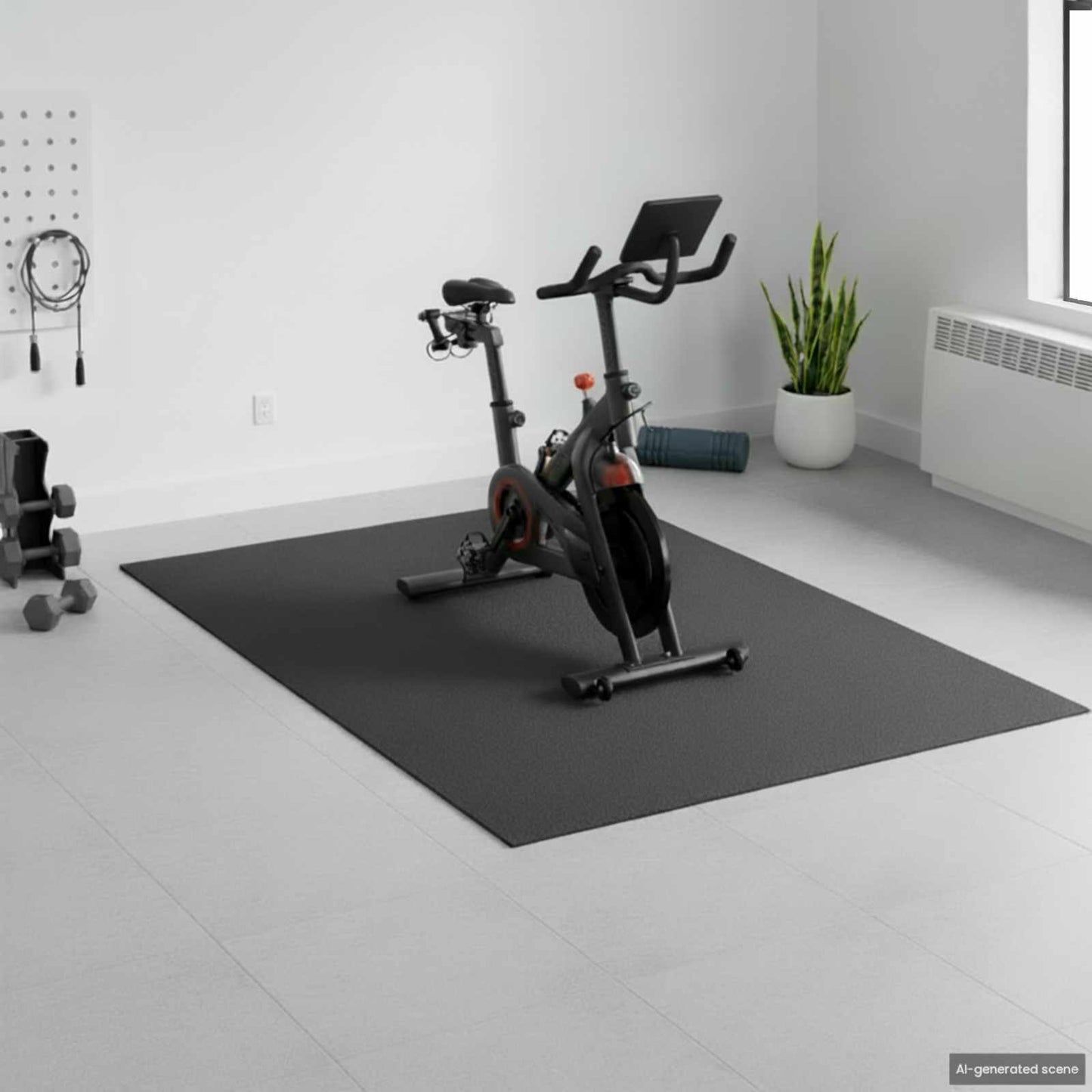 Sport Protection Mat Black 213 x 152 x 0.6 cm High-density PVC