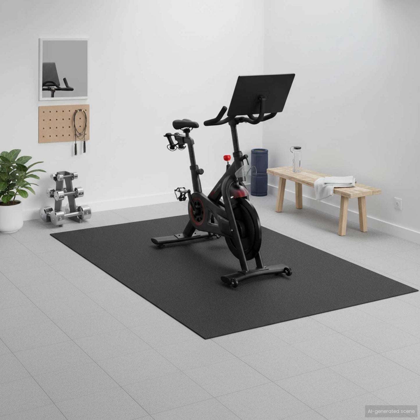 Sport Protection Mat Black 243 x 152 x 0.6 cm High-density PVC