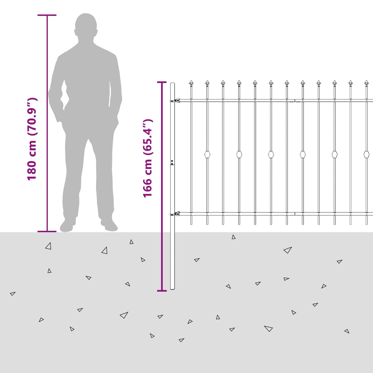 Spike Fence Asten Black