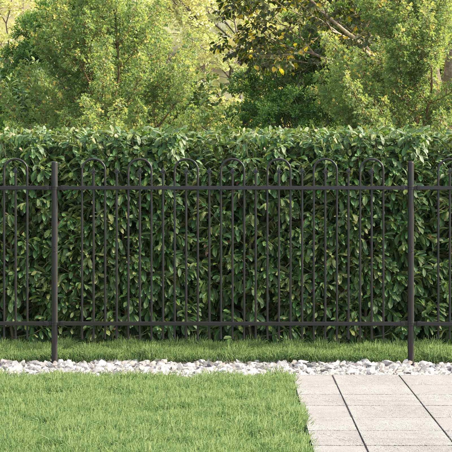 Spike Arch Fence DRONTEN Black