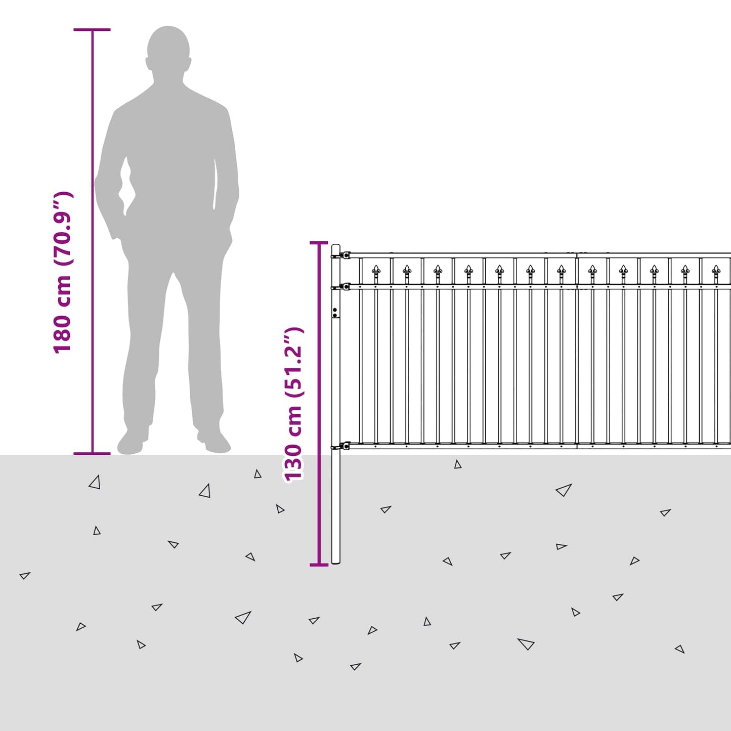 Spike Fence BAARLO Black