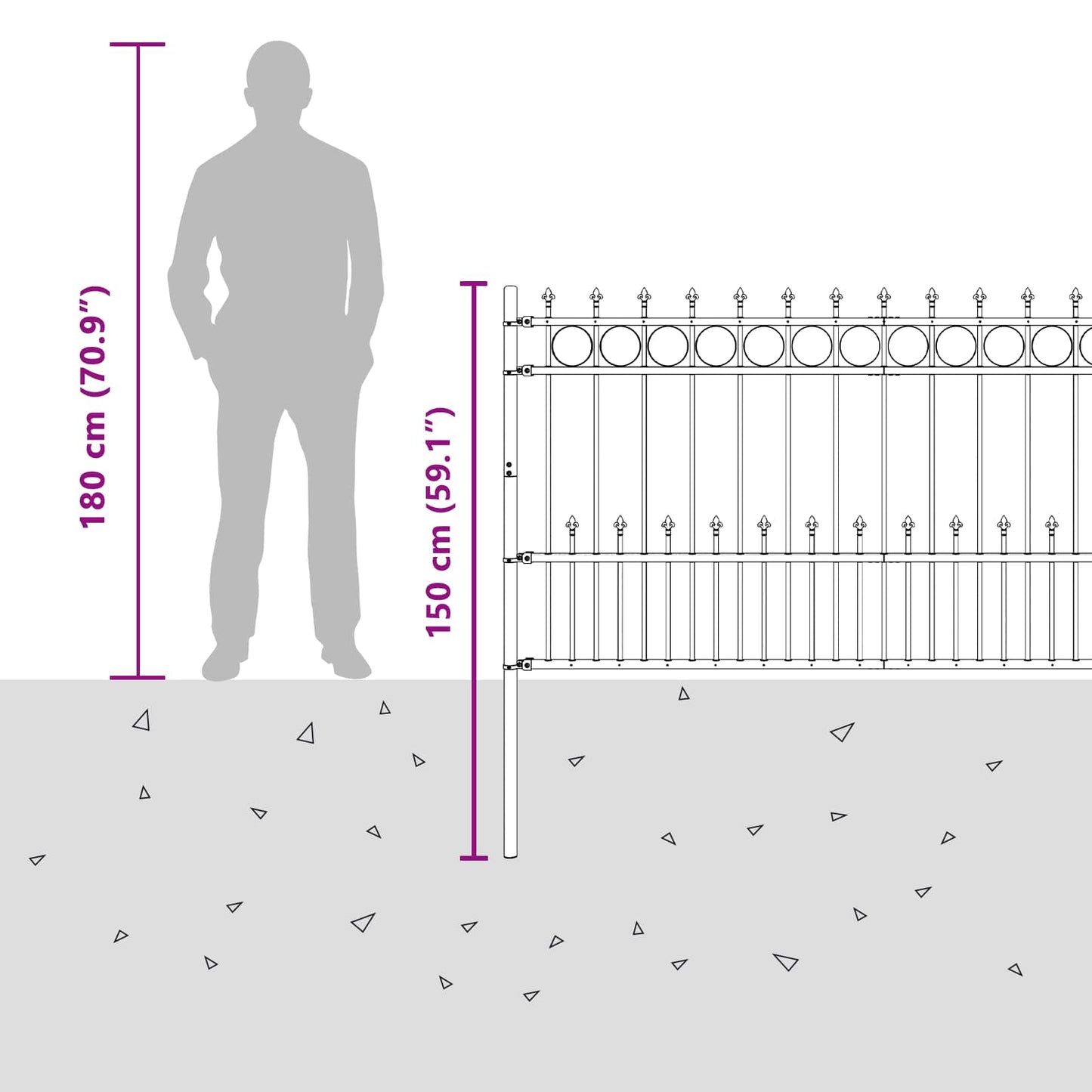 Spike Ring Fence HORST Black