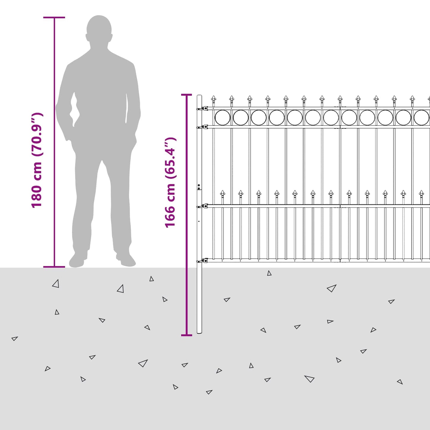 Spike Ring Fence HORST Black