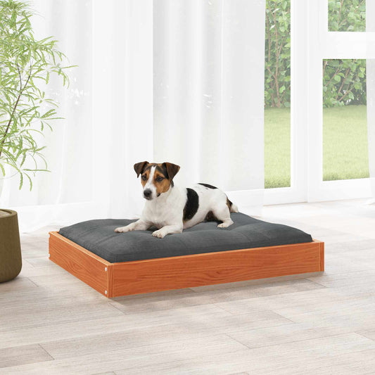 Dog Bed Wax Brown 72 x 54 x 9 cm Solid Pine Wood