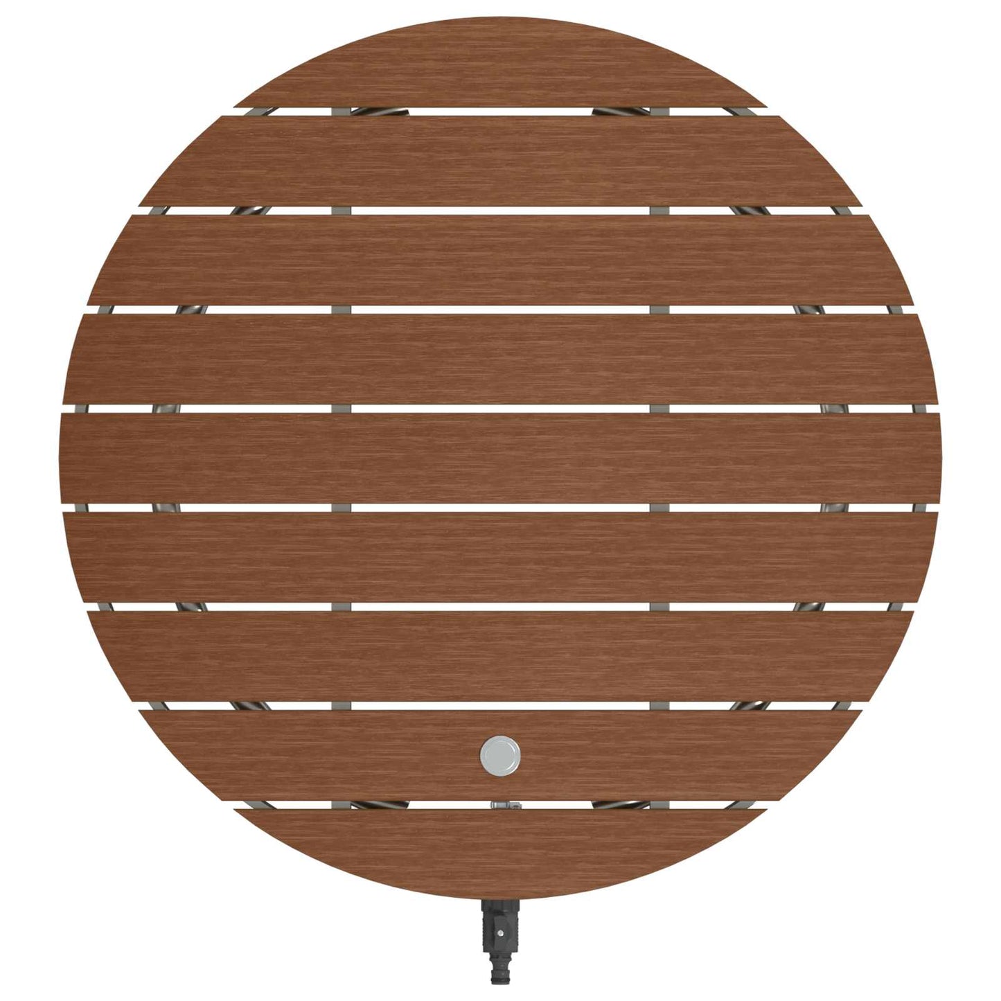 Garden Floor Shower WPC and Stainless Steel 201 Brown