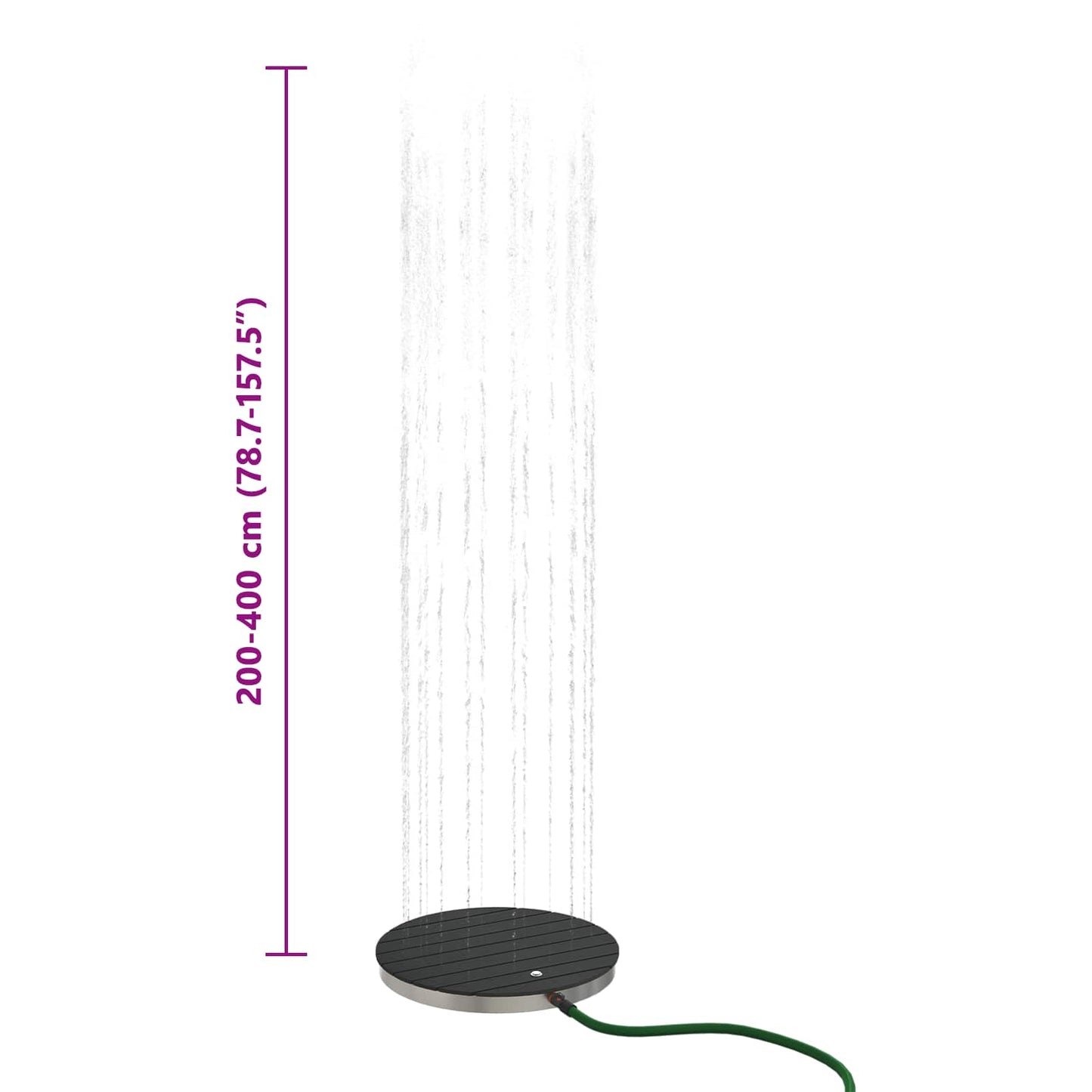 Garden Floor Shower WPC and Stainless Steel 201 Anthracite