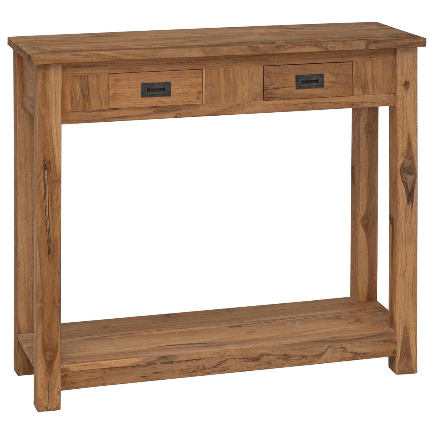 Console Table Natural 90 x 30 x 80 cm Solid Teak Wood