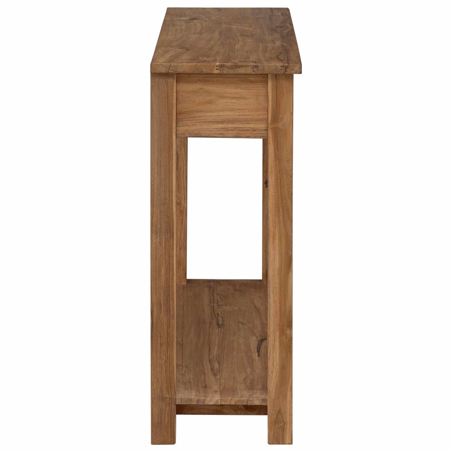Console Table Natural 90 x 30 x 80 cm Solid Teak Wood