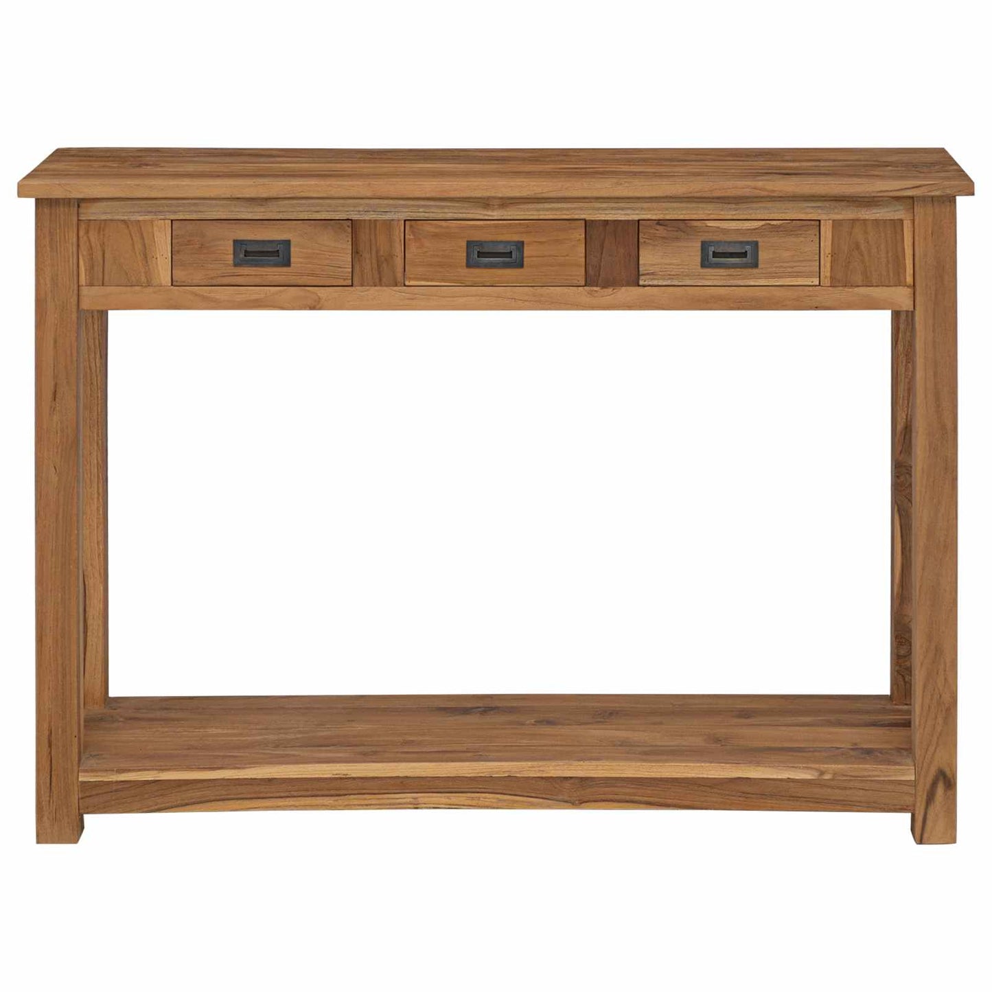 Console Table Natural 110 x 30 x 80 cm Solid Teak Wood