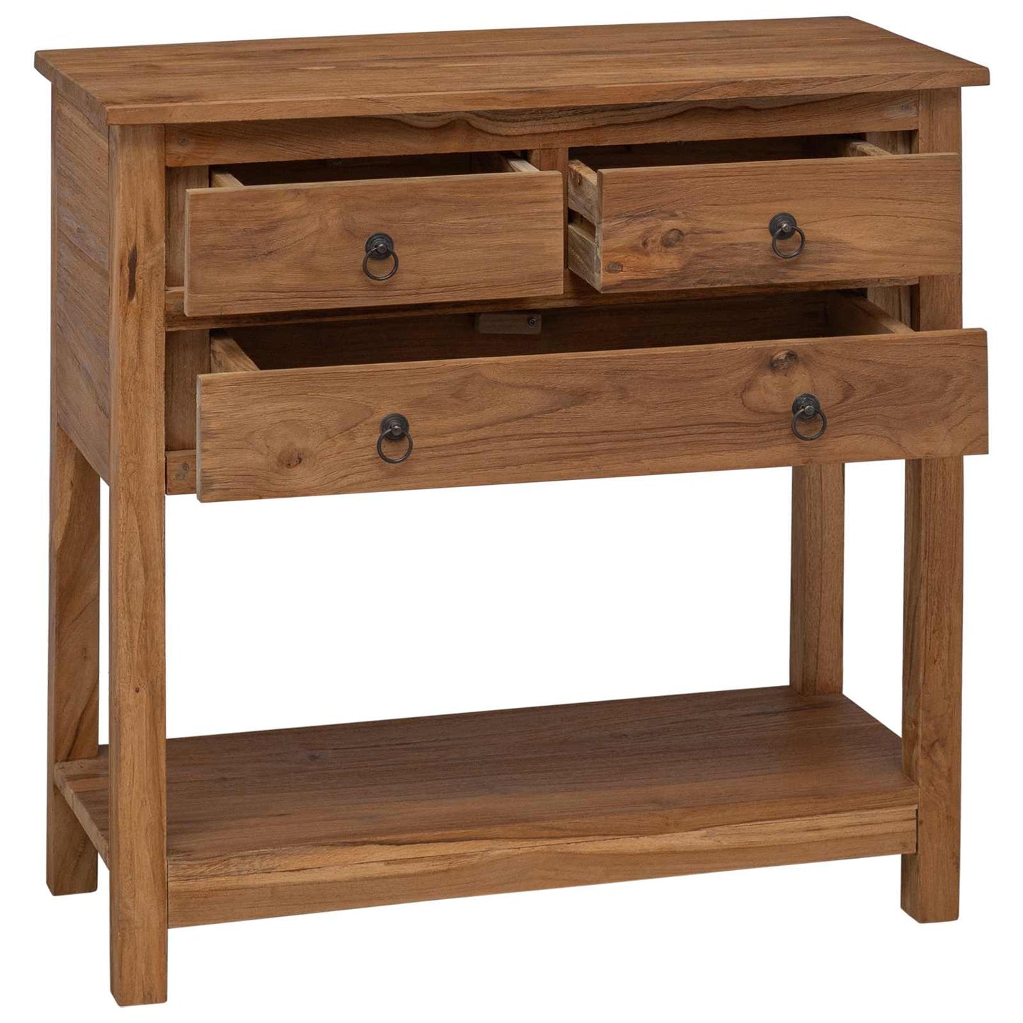 Sideboard Natural 79 x 35 x 80 cm Solid Teak Wood
