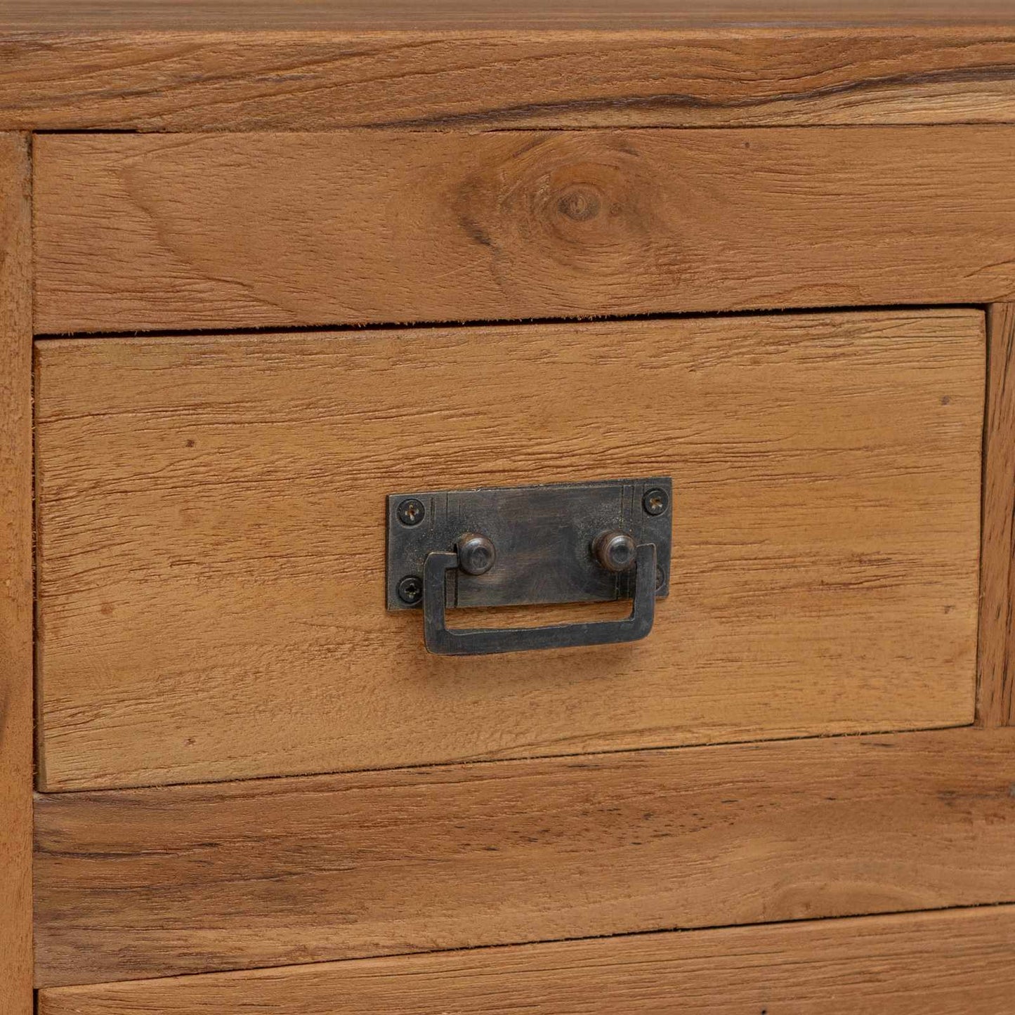 Sideboard Natural 110 x 35 x 75.5 cm Solid Teak Wood