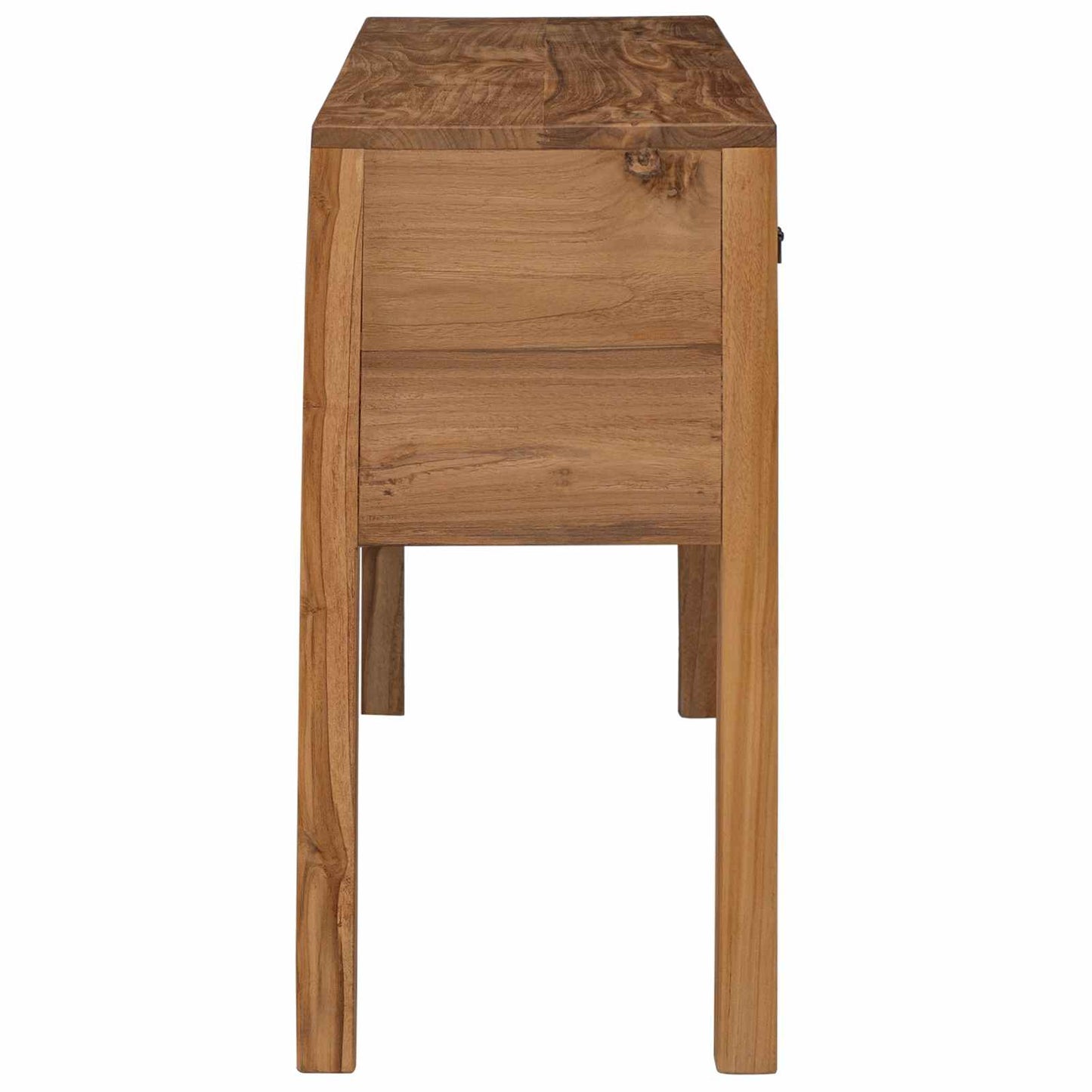 Sideboard Natural 110 x 35 x 75.5 cm Solid Teak Wood