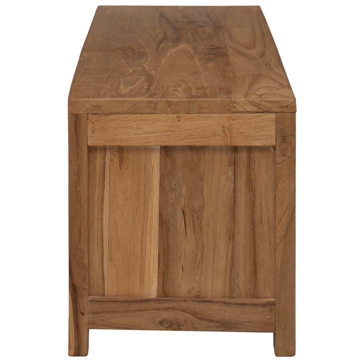 TV Cabinet 110 x 30 x 35 cm Natural Solid Teak Wood