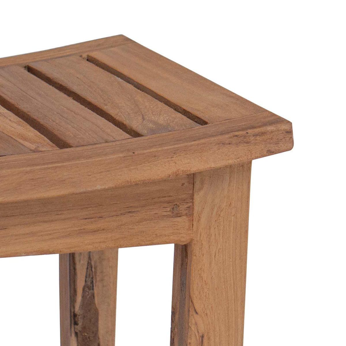 Bathroom Side Table Natural 50 x 35 x 45 cm Solid Teak Wood