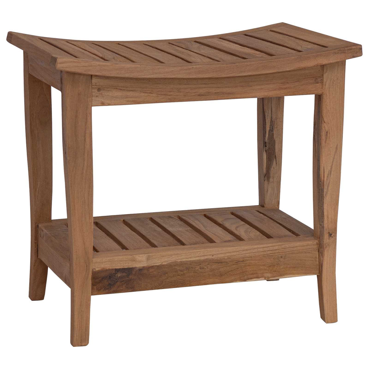 Bathroom Side Table Natural 50 x 35 x 45 cm Solid Teak Wood