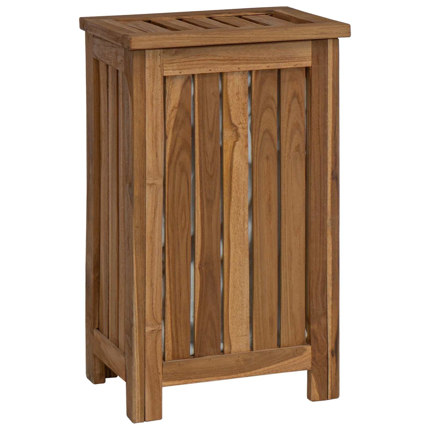 Laundry Basket Natural Solid Teak Wood