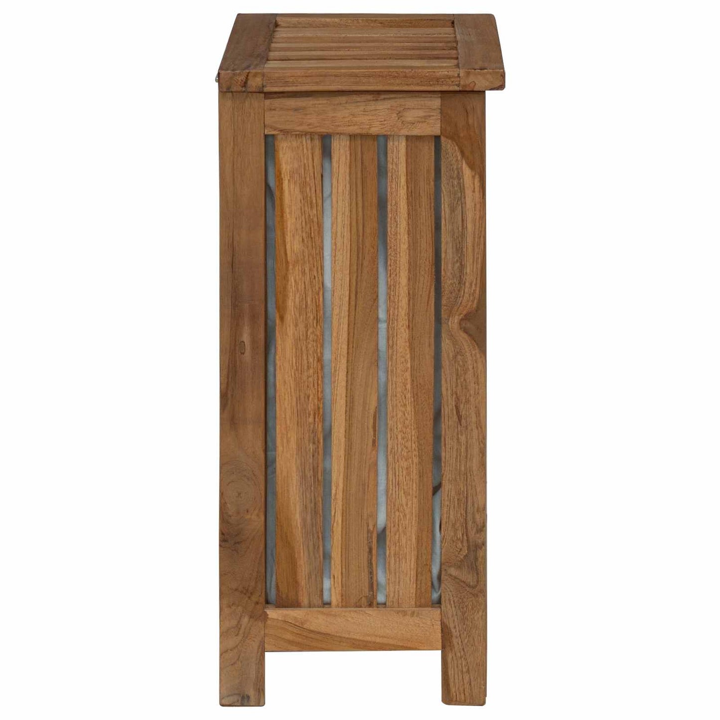 Laundry Basket Natural Solid Teak Wood