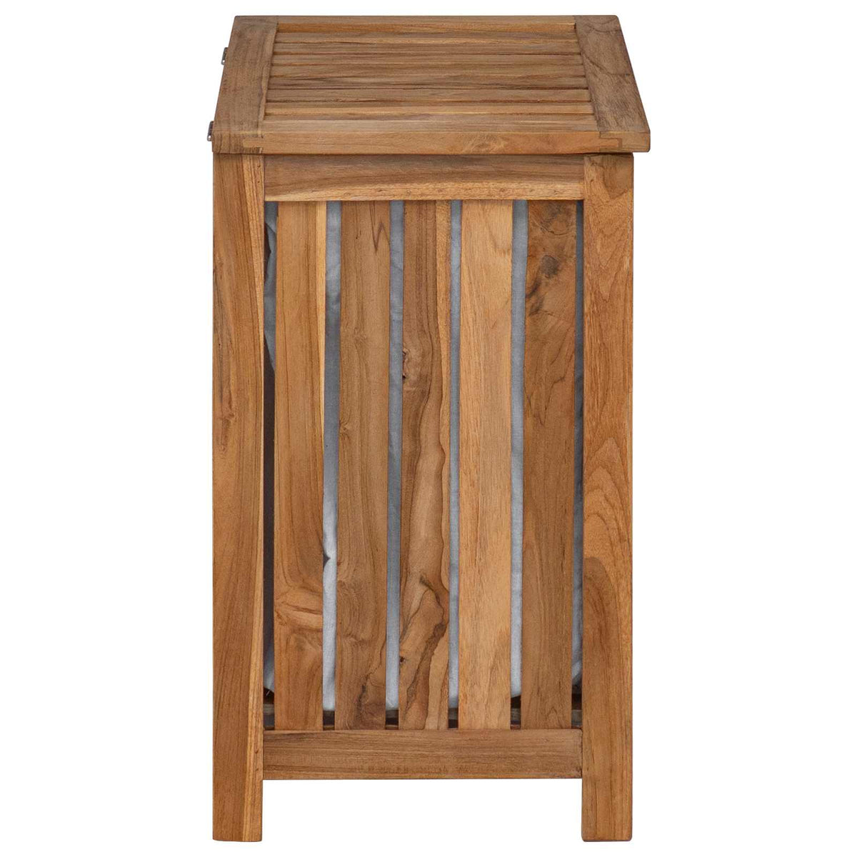 Laundry Basket Natural Solid Teak Wood