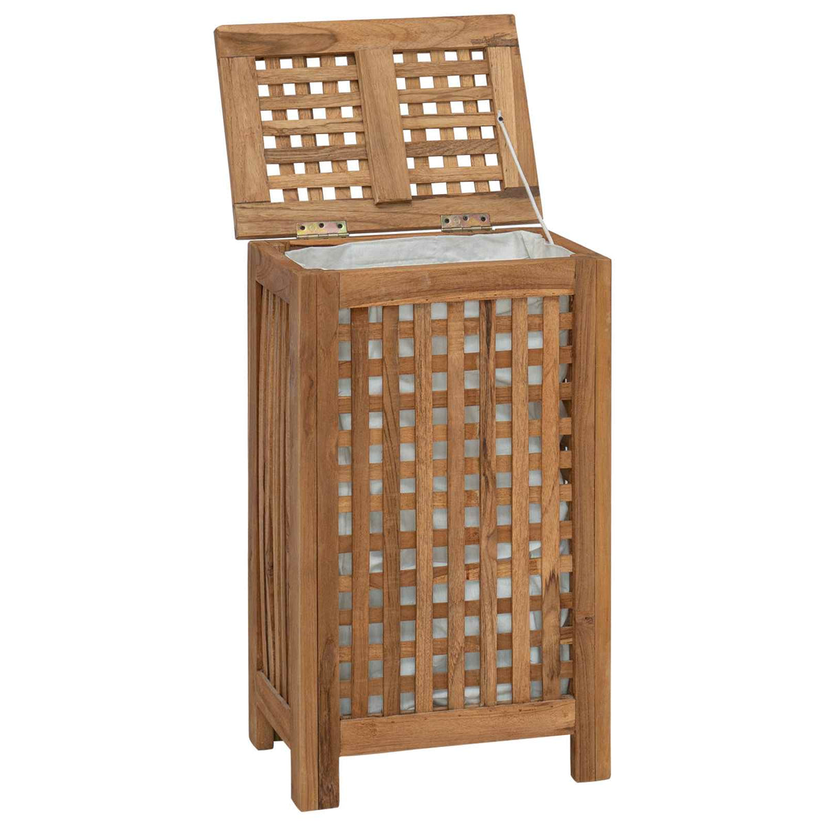 Laundry Basket Natural Solid Teak Wood