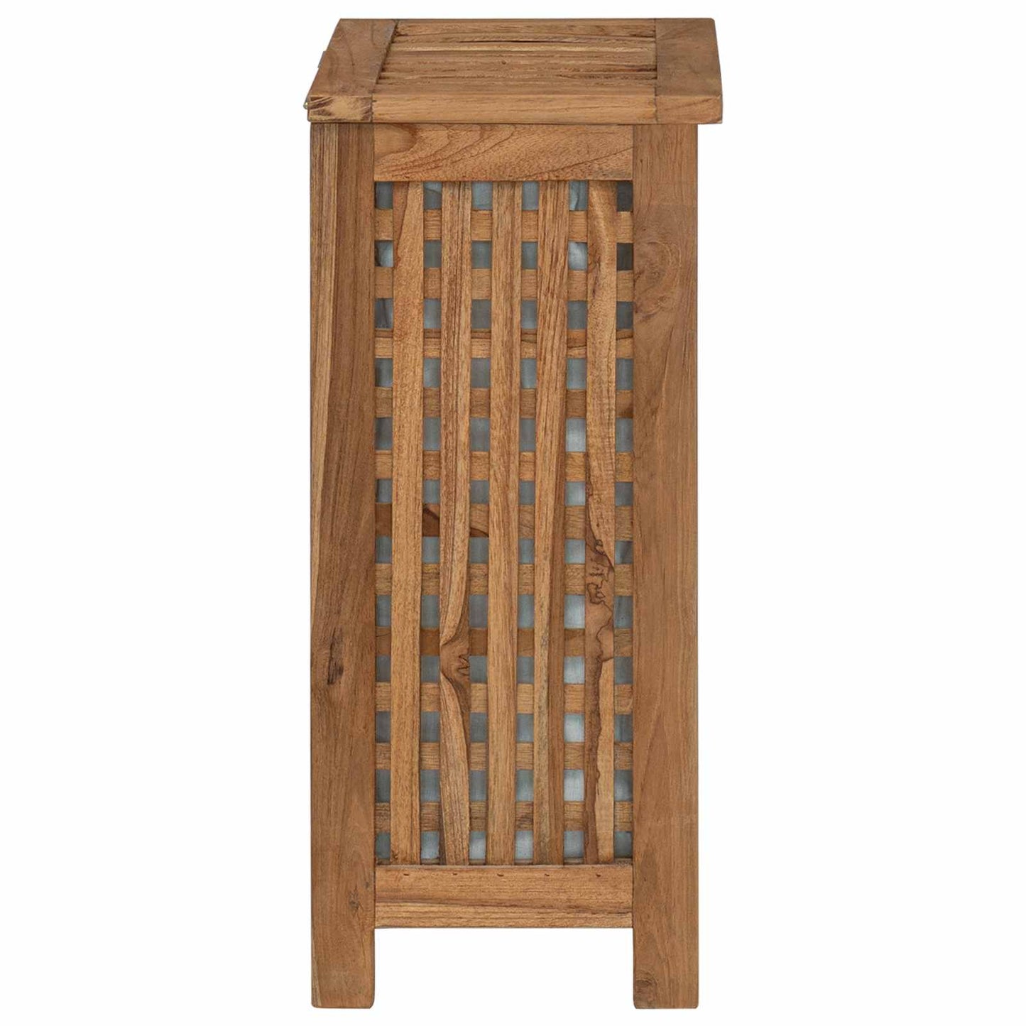 Laundry Basket Natural Solid Teak Wood