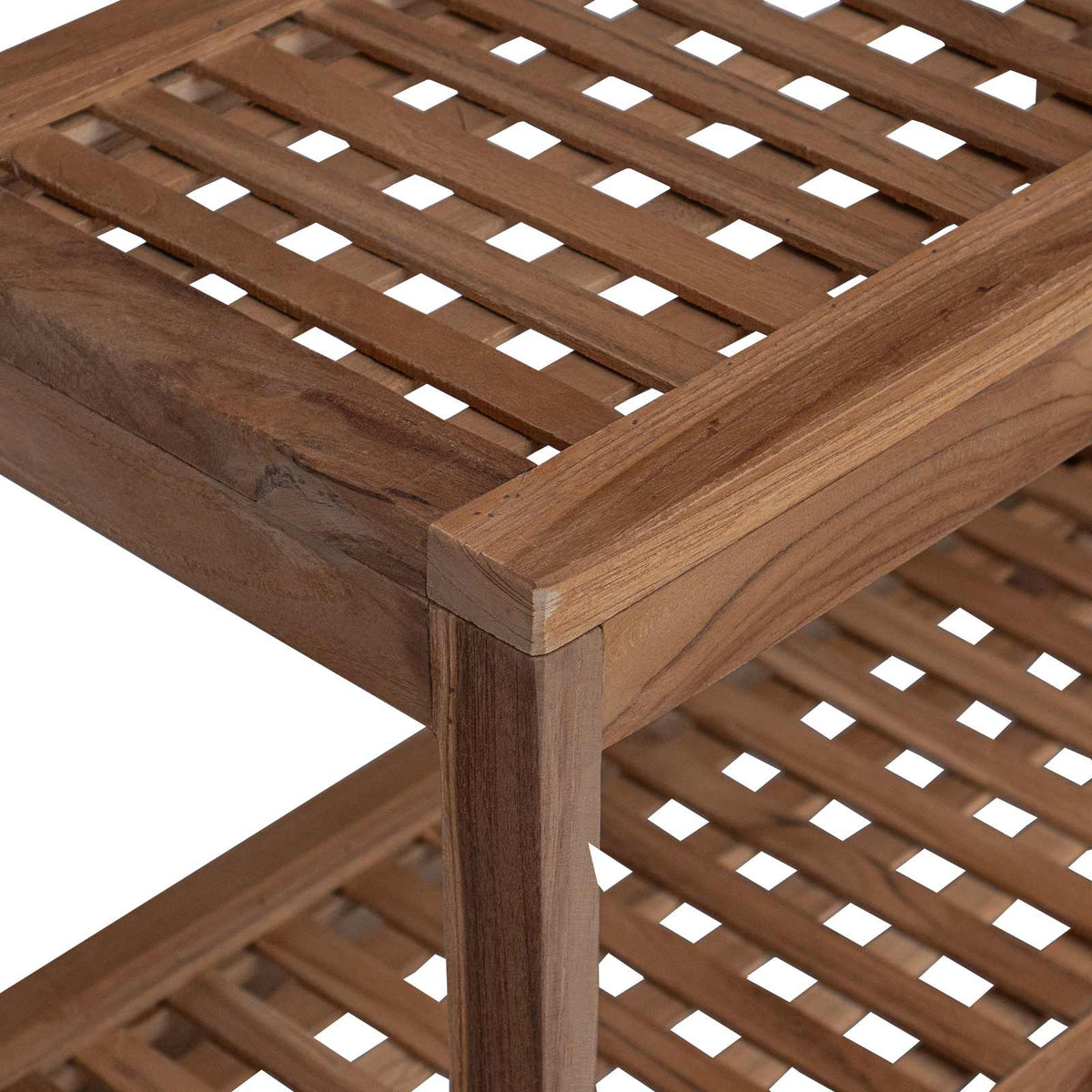 Bathroom Side Table Natural 60 x 30 x 45 cm Solid Teak Wood