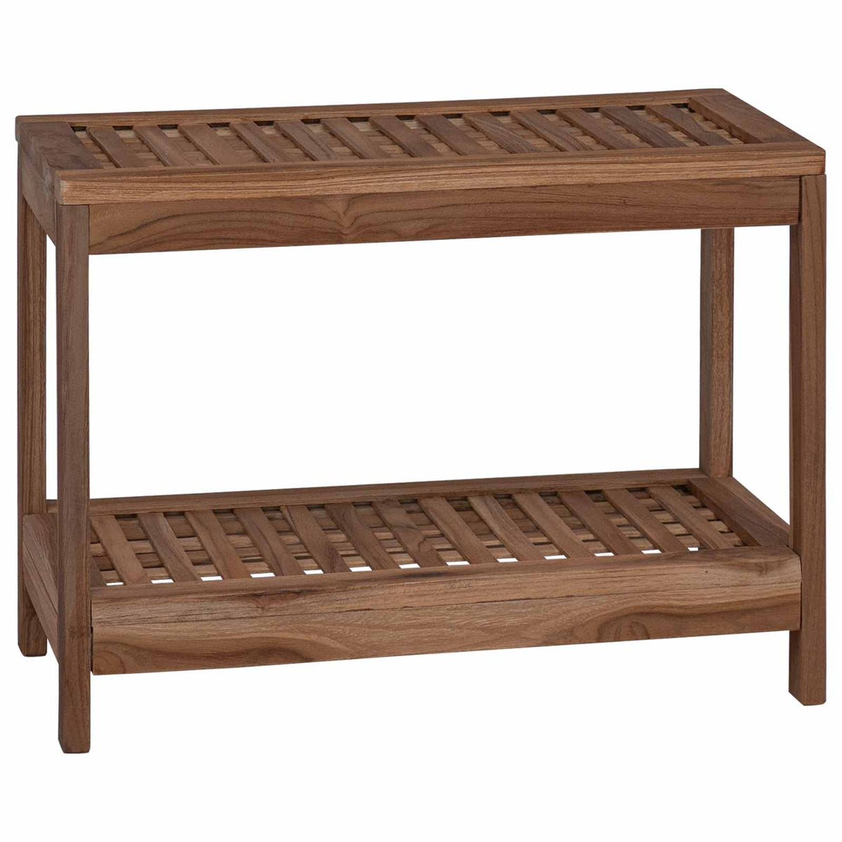Bathroom Side Table Natural 60 x 30 x 45 cm Solid Teak Wood