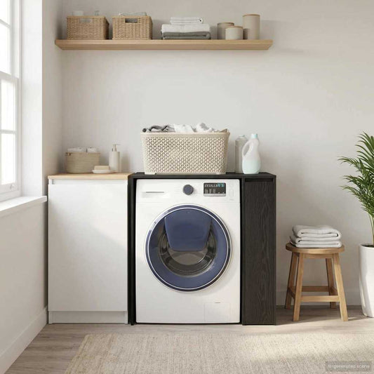 Wash Machine Cabinet Black Oak 87 x 60 x 89 cm Engineered wood