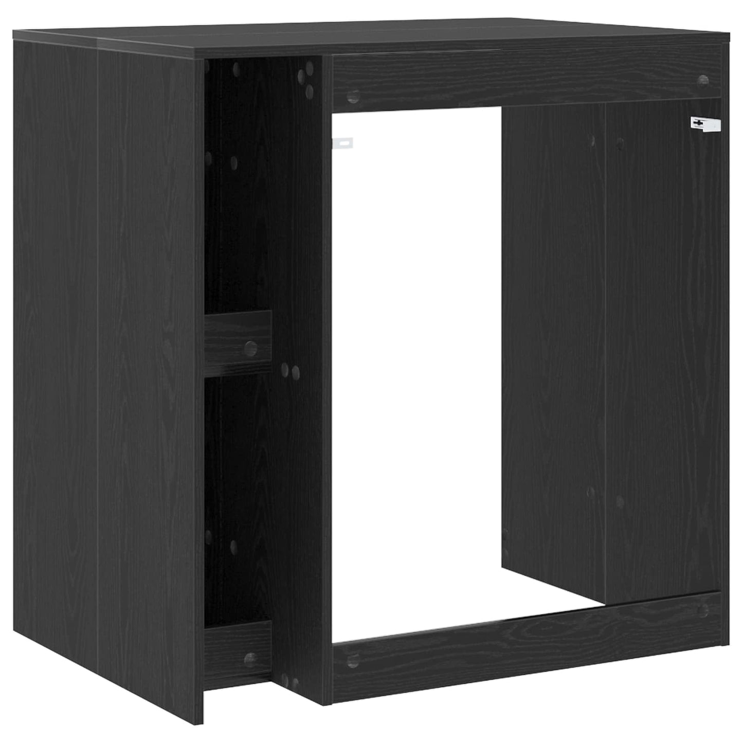 Wash Machine Cabinet Black Oak 87 x 60 x 89 cm Engineered wood