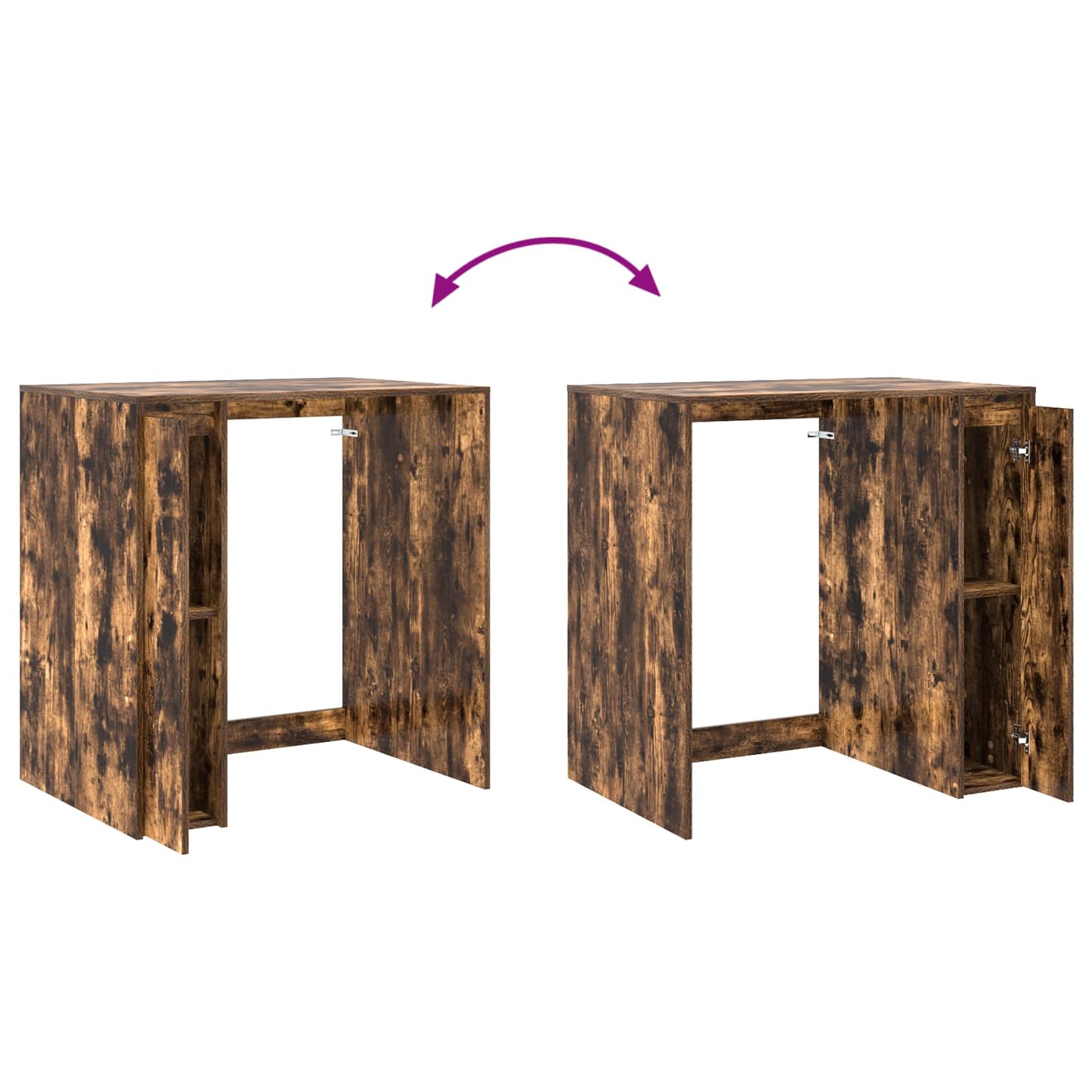 Wash Machine Cabinet Smoked Oak 87 x 60 x 89 cm Engineered wood