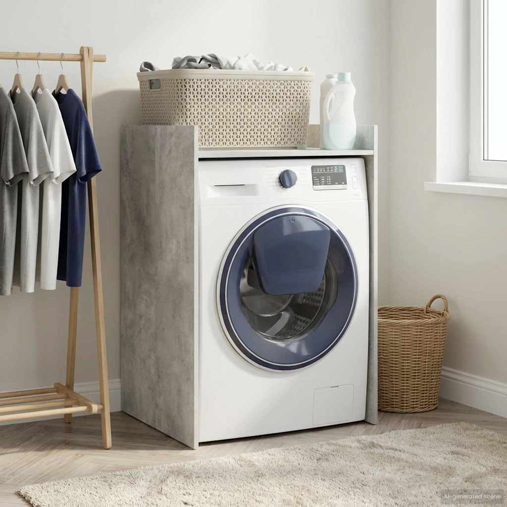 Wash Machine Cabinet Concrete Grey 67.5 x 62 x 97 cm