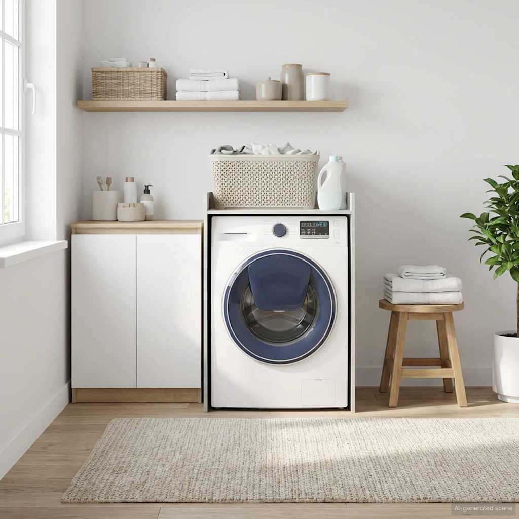Wash Machine Cabinet Concrete Grey 67.5 x 62 x 97 cm