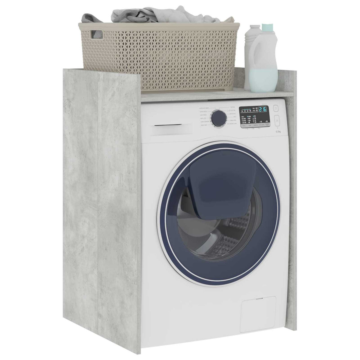 Wash Machine Cabinet Concrete Grey 67.5 x 62 x 97 cm