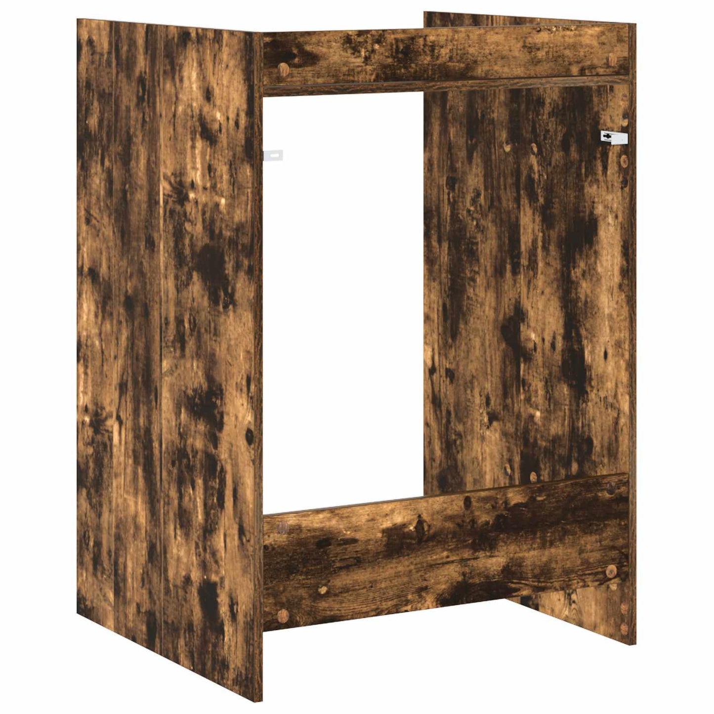 Wash Machine Cabinet with Storage Smoked Oak 67.5 x 62 x 97 cm