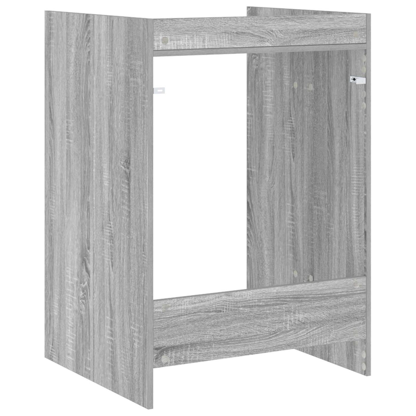 Wash Machine Cabinet with Storage Grey Sonoma 67.5 x 62 x 97 cm