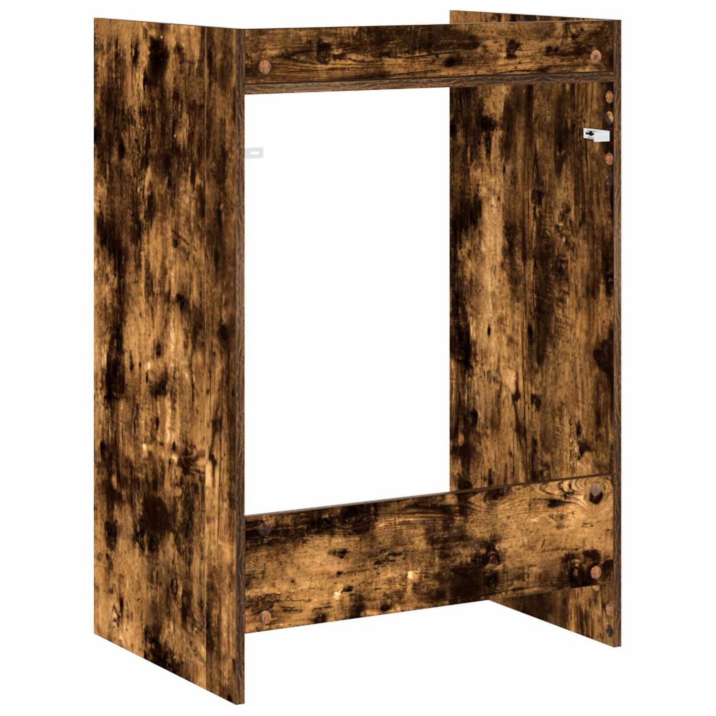 Wash Machine Cabinet with Storage Smoked Oak 67.5 x 48 x 97 cm