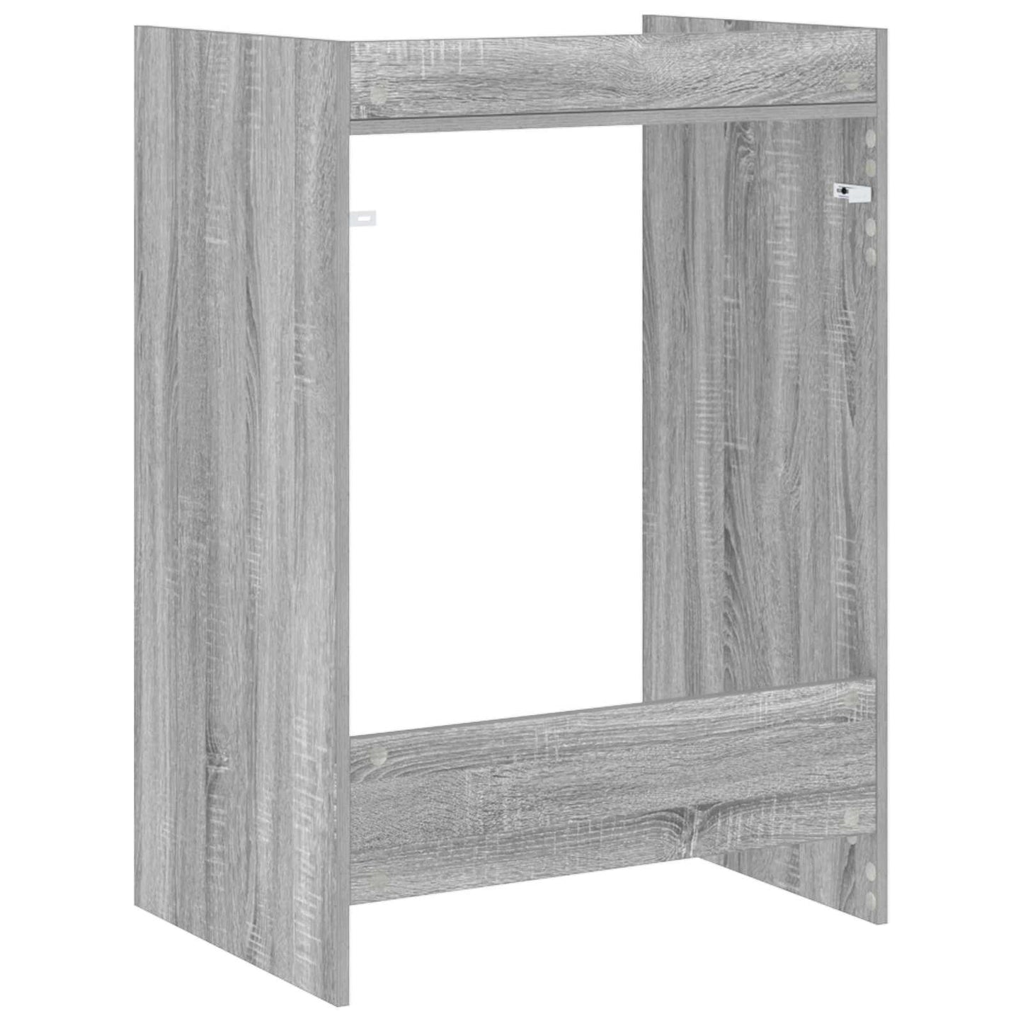 Wash Machine Cabinet with Storage Grey Sonoma 67.5 x 48 x 97 cm