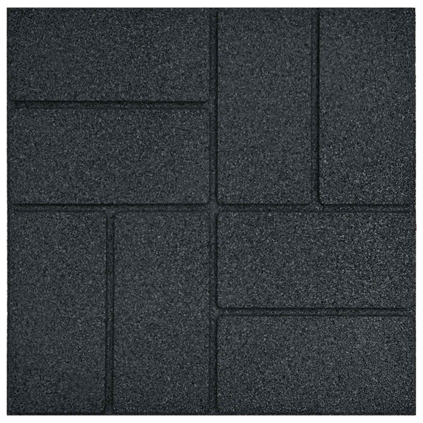 Stepping Stone 6 pcs Black 40.5 x 40.5 x 2 cm Rubber