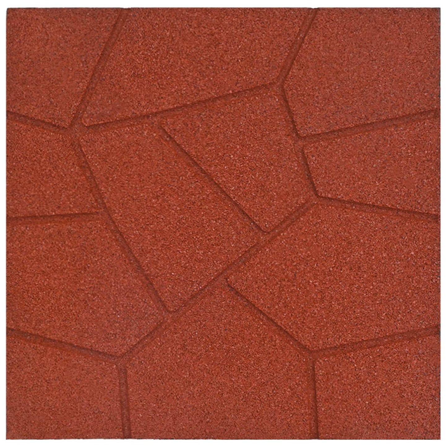 Stepping Stone 6 pcs Red 40.5 x 40.5 x 2 cm Rubber