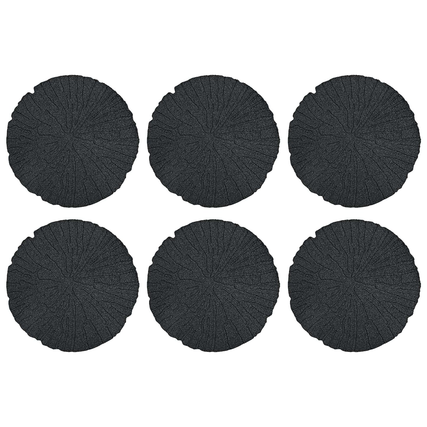 Stepping Stone 6 pcs Black Ø 45 x 1.8 cm Rubber