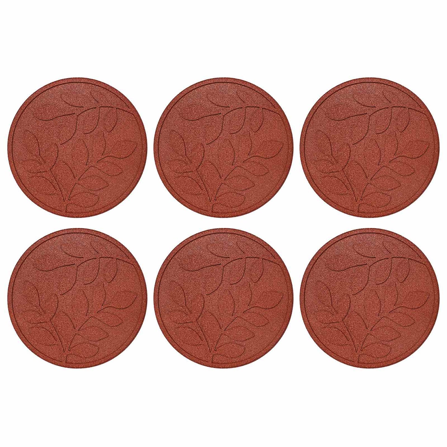 Stepping Stone 6 pcs Red Ø 44 x 2 cm Rubber