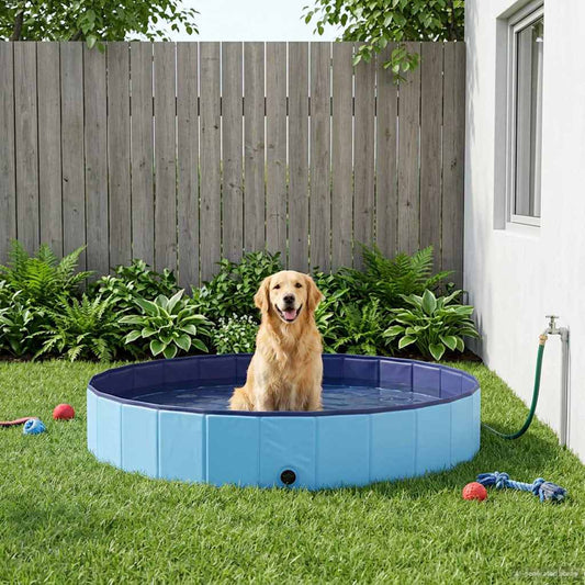 Dog Pool Ø300 x 38 cm Thick PVC Blue