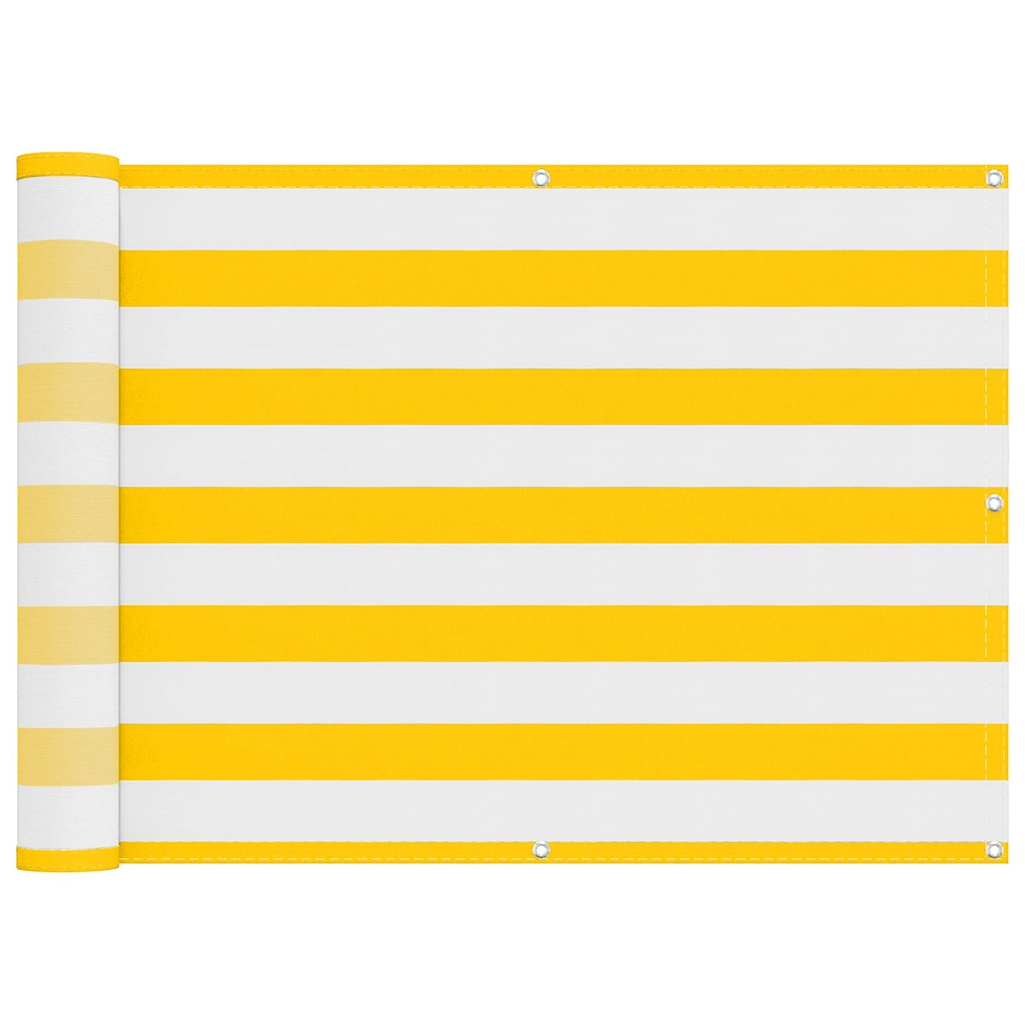 Balcony Screen Yellow and White 75 x 200 cm